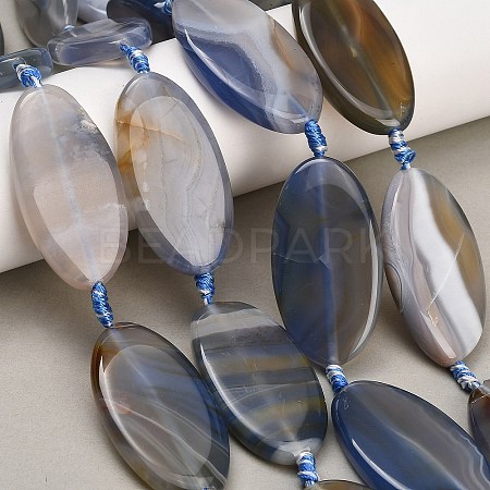 Natural Banded Agate Beads Strands GG-CBAB074-01-1