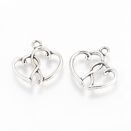 Tibetan Style Alloy Pendants TIBEP-21057-AS-RS-1