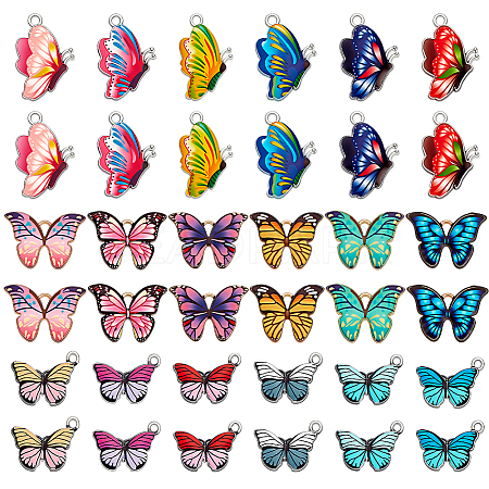 Printed Alloy Enamel Big Pendants PALLOY-PH0013-41-1