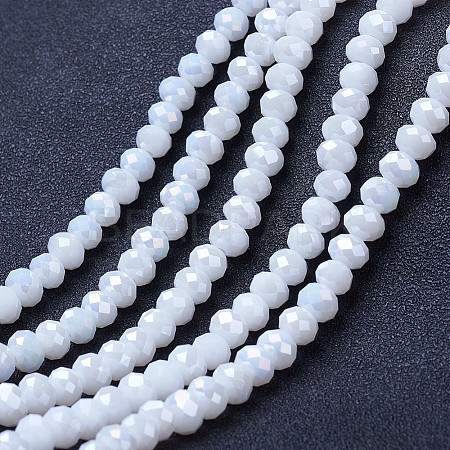 Electroplate Glass Beads Strands EGLA-A044-P4mm-B01-1