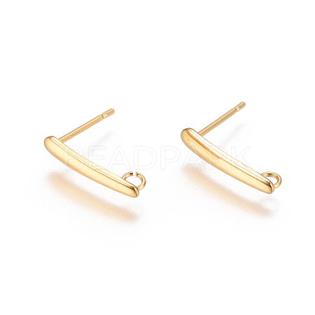 304 Stainless Steel Ear Stud Components X-STAS-F227-20A-G-1