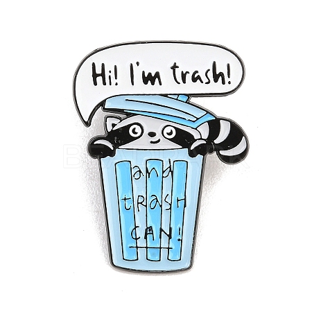 Trash Raccoon Enamel Pins JEWB-E044-04EB-01-1