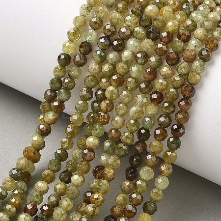Natural Green Garnet Beads Strands G-Z161-A03-4mm-1