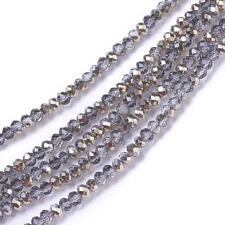 Electroplate Glass Beads Strands GLAA-F077-HP05-A-1