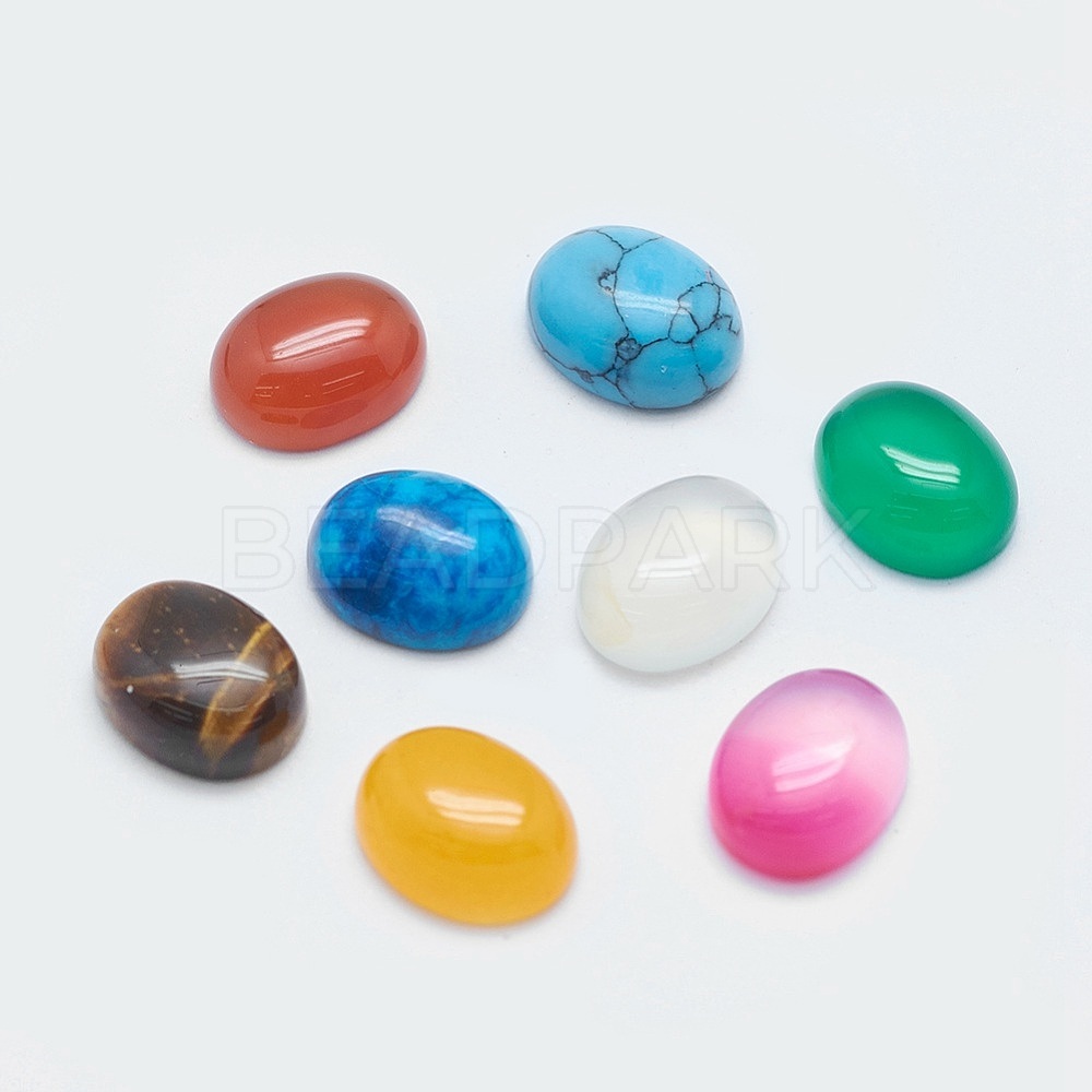 Natural & Synthetic Mixed Stone Cabochons - Beadpark.com