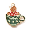 Christmas Theme Alloy Enamel Pendants LS-ENAM-Q509-02KCG-16-1