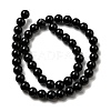 Natural Black Obsidian Beads Strands G-L632-A01-8mm-3