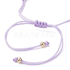 Flower Glass Seed Beads & Natural Agate Beaded Bracelets BJEW-MZ00222-02-5