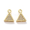 Rack Plating Brass Micro Pave Cubic Zirconia Charms KK-C038-07G-1