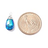 Faceted Glass Pendants PALLOY-JF01370-01-5