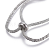 304 Stainless Steel Mesh Chain Bracelets BJEW-O173-01-3