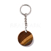 Natural Tiger Eye Triskele/Triskelion Pendant Keychain KEYC-A031-01P-03-3