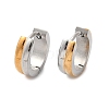 304 Stainless Steel Polishing Effect Hoop Earrings EJEW-M001-33P-4