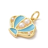 Rack Plating Brass Enamel Pendants KK-Z056-35G-02-2