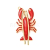 Brass with Enamel Pendants KK-CBA2F11-10G-01-1