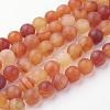 Natural Red Agate Bead Strands G-G735-64F-10mm-1
