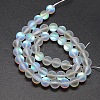 Synthetic Moonstone Beads Strands G-F142-6mm-01-2