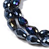 Opaque Solid Color Electroplate Glass Beads Strands EGLA-N013-P10mm-B01-3