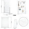 9-Tier Rectangle Transparent Acrylic Earring Display Organizer Stands EDIS-WH0031-08-5