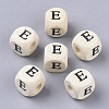 Printed Natural Wood Beads WOOD-T026-001E-1