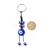 Flat Round Evil Eye Pendant Keychain KEYC-JKC00409-2