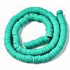 Handmade Polymer Clay Beads Strands CLAY-R089-8mm-141-3