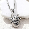 Antique Silver Stainless Steel Pendant Necklaces for Men NE5271-5-1