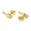 Cute Little Animal Theme 304 Stainless Steel Stud Earrings EJEW-B041-03I-G-2