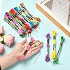 6Bundles Polyester Embroidery Floss OCOR-YW0001-25B-5