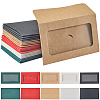 CRASPIRE 120Pcs 5 Colors Rectangle Paper Mini Gift Card Envelopes with Hollow Visible Window CON-CP0001-004-1