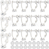 24Pcs Brass Screw On Clip-on Earring Findings KK-SP0001-20P-1