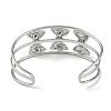 Non-Tarnish 304 Stainless Steel Wide Hollow Bowknot Open Cuff Bangles BJEW-Q348-04P-02-3