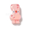 Electroplate Number Theme Resin Beads RESI-Q015-01B-1
