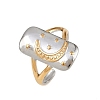 304 Stainless Steel Double Color Cuff Rings RJEW-S635-01GP-04-4