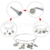 DIY Extendable Bangle with Charm Making Kit DIY-YW0008-28-5