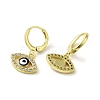 Horse Eye Real 18K Gold Plated Brass Dangle Leverback Earrings EJEW-Q797-23G-02-2