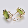Faceted Glass Stud Earring Findings X-GLAA-F084-D05-2