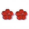 Transparent Spray Painted Glass Beads GLAA-R215-04-A01-2