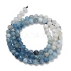 Gradient Color Natural Devil Blue Aquamarine Beads Strands G-NH0072-B01-5mm-4