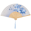 1Pc Bamboo & Silk Folding Fan AJEW-CN0003-91B-6