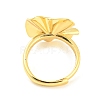 Brass Twist Flat Round Adjustable Ring RJEW-Q781-11G-3