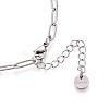 304 Stainless Steel Paperclip Chain Necklace NJEW-D045-14P-03-2
