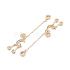 Rack Plating Moon & Star Brass Clear Cubic Zirconia European Safety Chains LS-KK-F879-24G-2