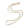 Men's 201 Stainless Steel Cuban Link Chain Necklaces NJEW-G340-01G-2