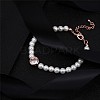 Shell Pearl Beads Bracelets BJEW-AA00086-01RG-3