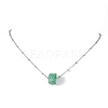 Electroplated Natural Quartz Beads Charm Necklaces NJEW-JN04789-4