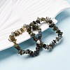 Unisex Chip Natural Labradorite Beaded Stretch Bracelets BJEW-S143-19-6