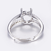 Adjustable Brass Finger Ring Components KK-G330-07P-2