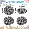 4Pcs 1-Hole Alloy Glass Shank Buttons FIND-DR0002-01AS-2
