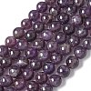 Natural Amethyst Beads Strands G-M445-8MM-01D-3